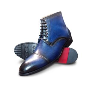 Captoe Ankle Boot - Blue/Black