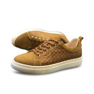 Mix of Split suede and leather woven - Tan