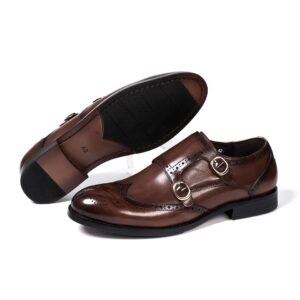 Classic Double Monk Loafer-Brown