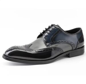 Multi-Colour Leather Brogue (Blue)
