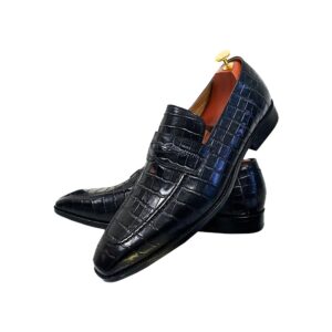 Handcrafted Alligator Pattern - Black