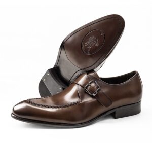 Hand stitched single buckle formal
