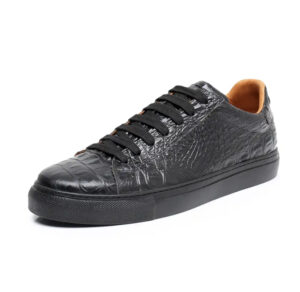 Croc pattern leather sneaker
