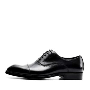 Black square toe Oxfords