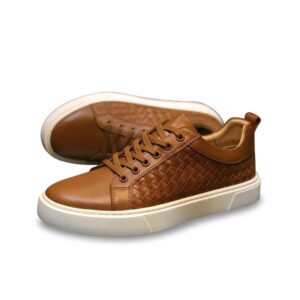Handwoven leather sneakers