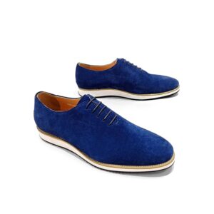 Split suede full brogue (Blue/Black)