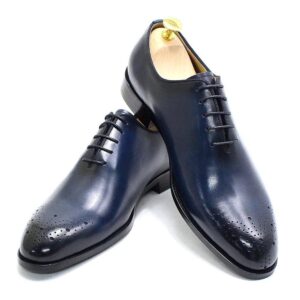 Home Blue/Black formal whole cut lace-up