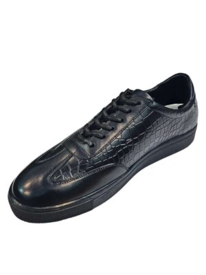 All Black leather sneakers