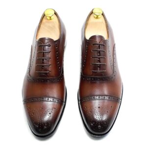 Brown Classic captoe oxfords