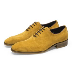 Mustard Leather suede whole-cut