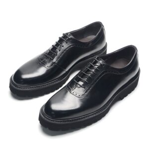 Black commando sole brogue