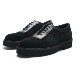Split suede commando brogue