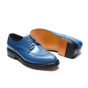 Split toe blue derby