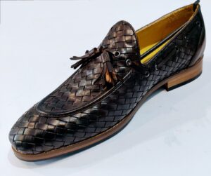 Handwoven leather tassels