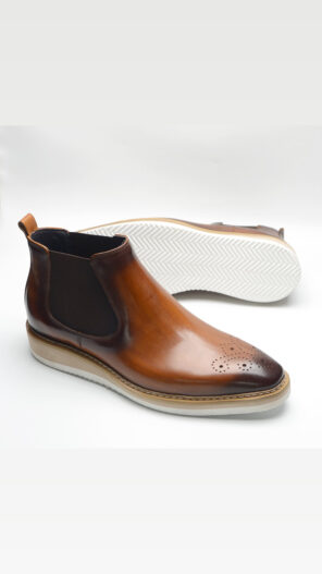 Two toned Tan Chelsea casual boot