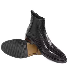 Hand woven chelsea boot
