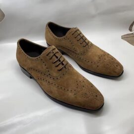 Leather/Suede Tan oxfords