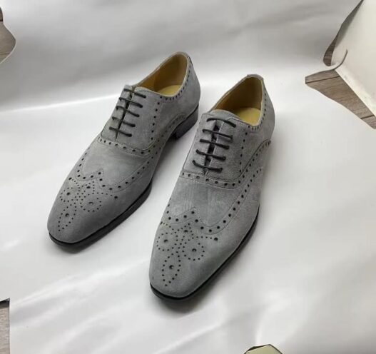 Leather/Suede Tan oxfords - Image 3