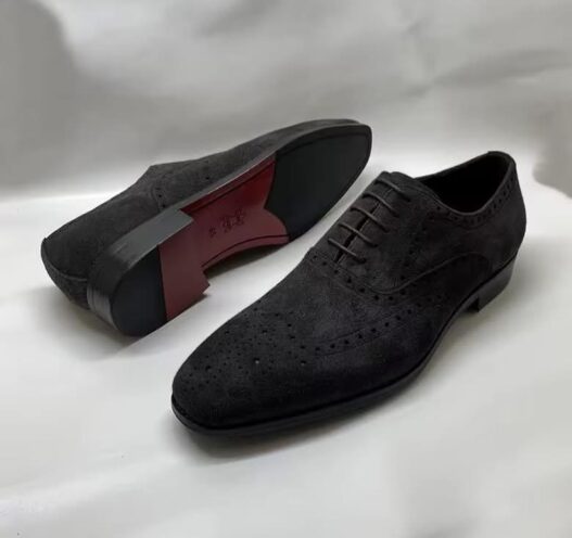 Leather/Suede Tan oxfords - Image 4
