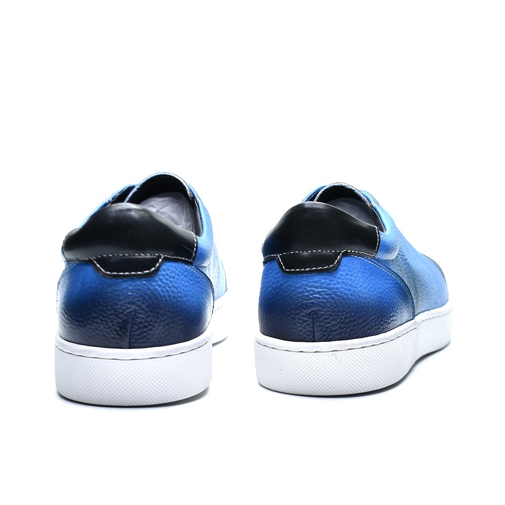 Skyblue leather sneakers - Image 3