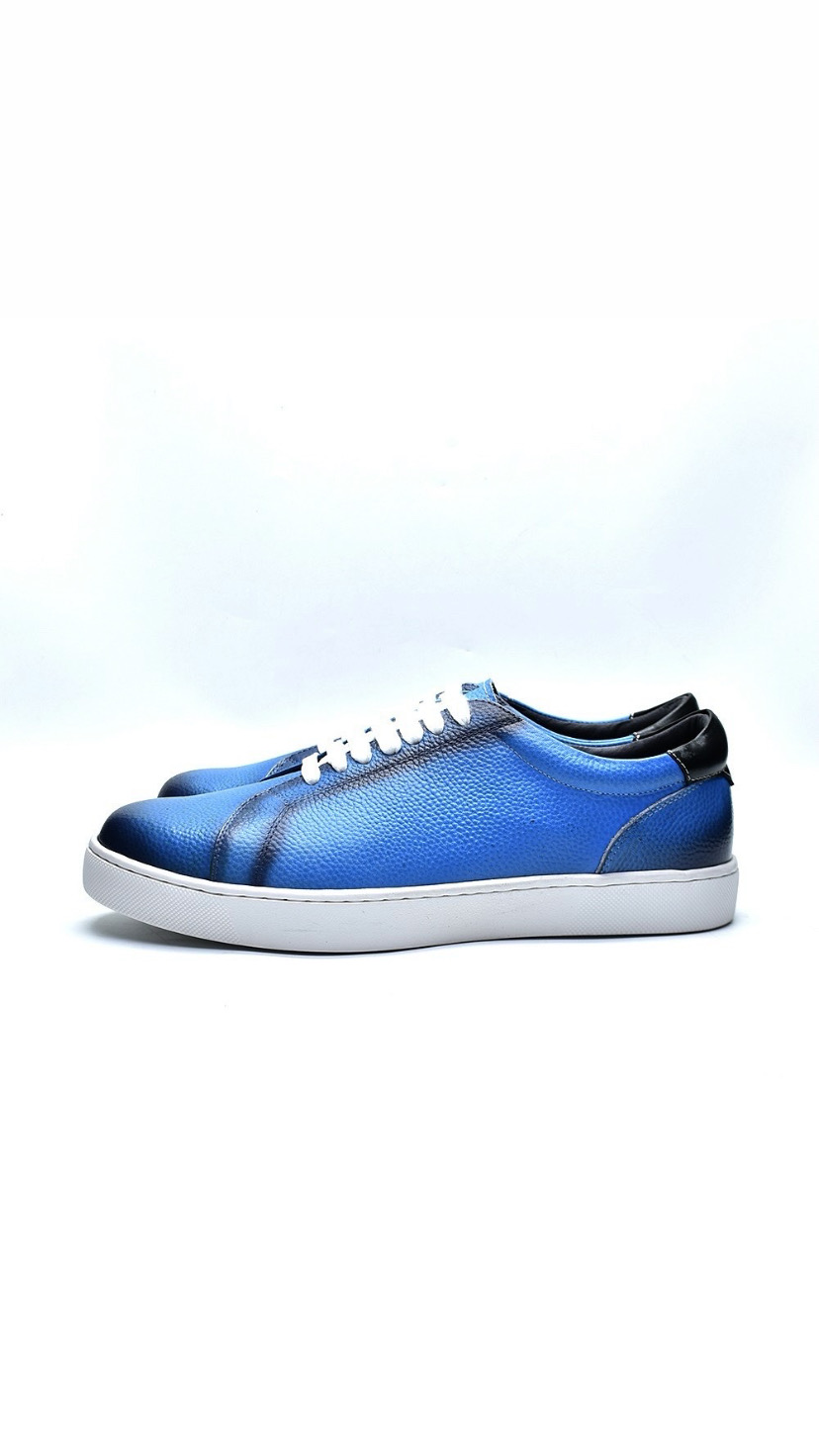 Skyblue leather sneakers