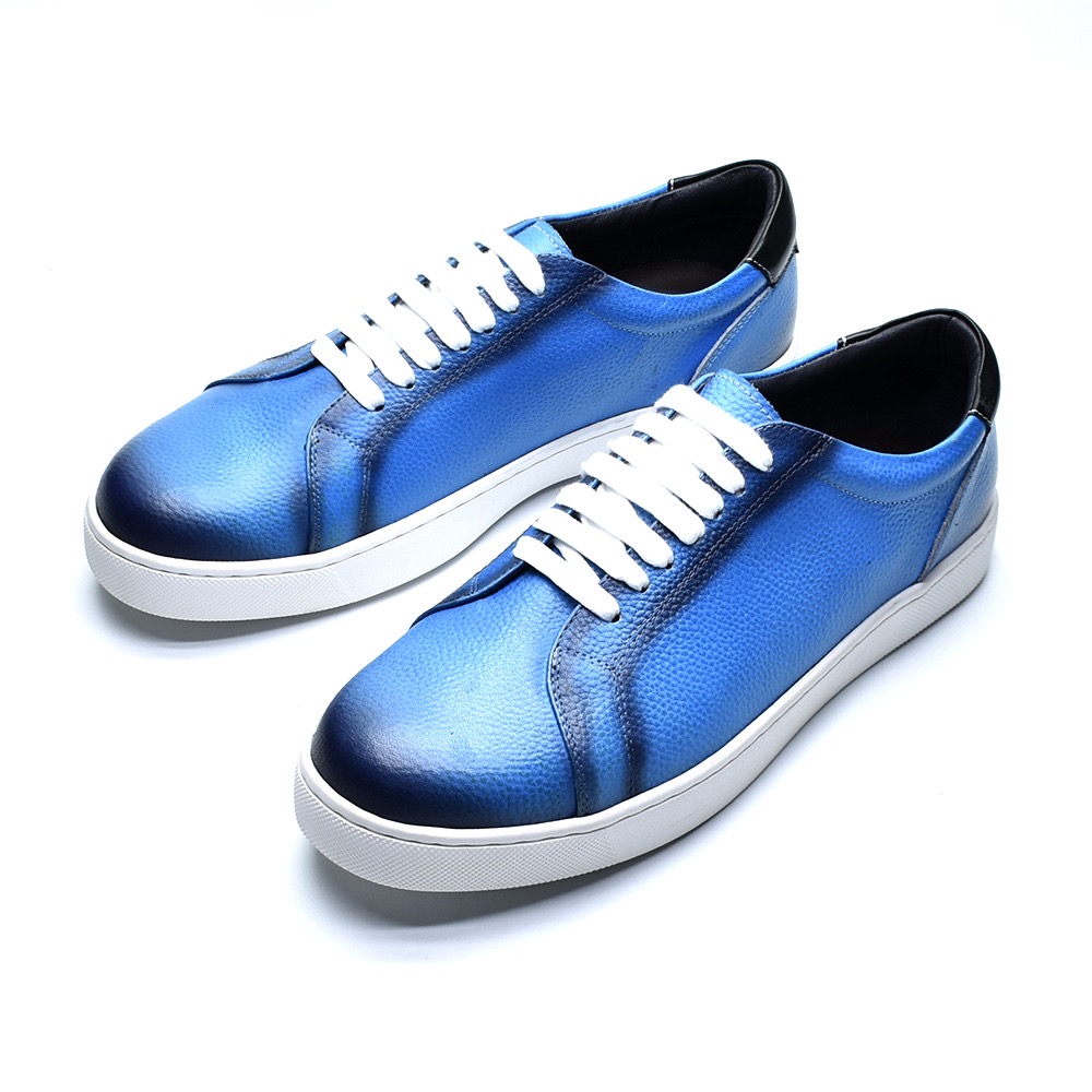 Skyblue leather sneakers - Image 2