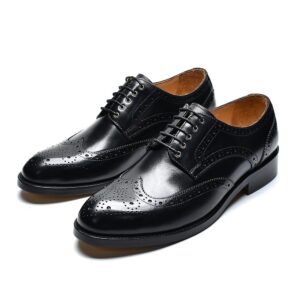 Wingtip black brogue