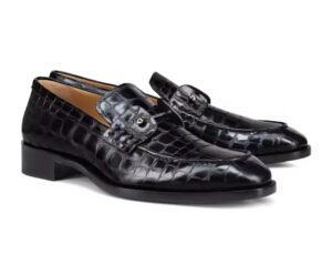Embossed pierced loafer