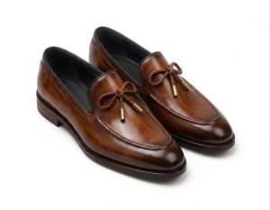 Leather tassels loafers